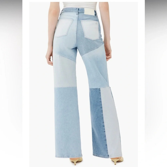 DL1961 KSENIA SCHNAIDER Zoie Wide Leg Patch Work Relax Vintage Size 28 - Picture 3 of 16